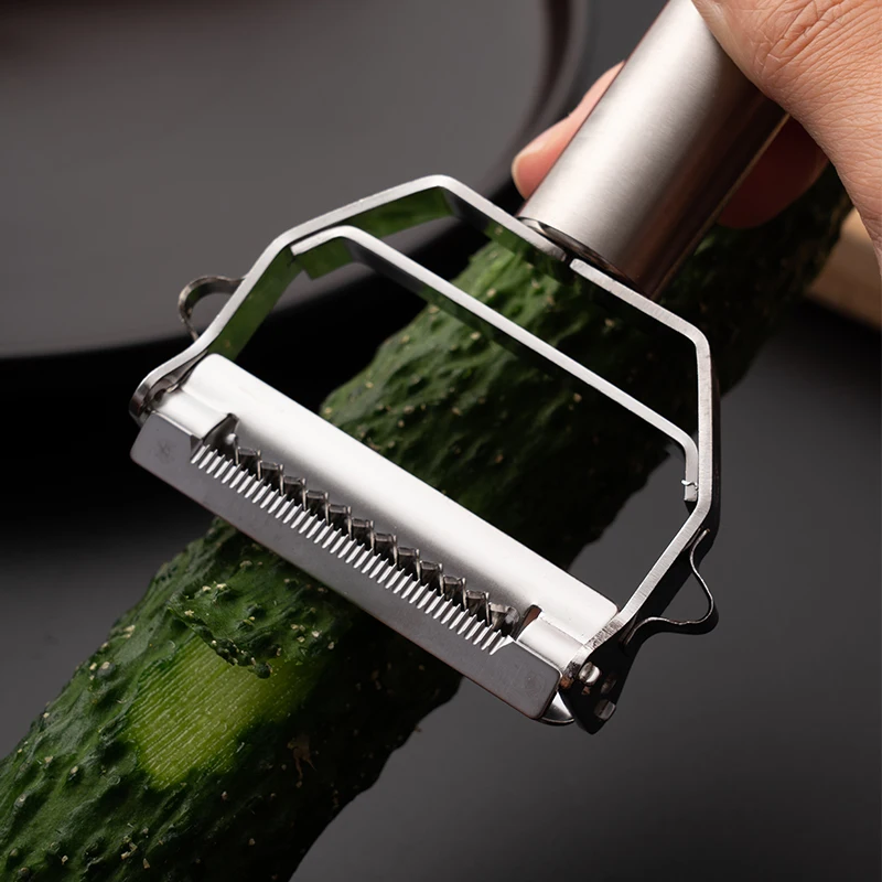 Home-use Stainless steel double head multi-functional grater two-in-one vegetable peeler