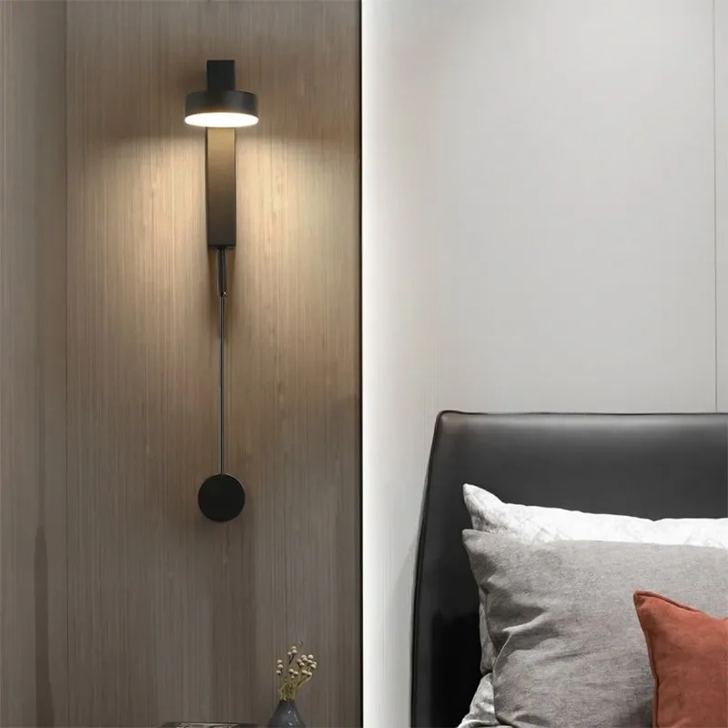 minimalista rotacao led lampadas de parede com escurecimento aesthetic sconce modern home indoor decor living room bedside estudo luz 01