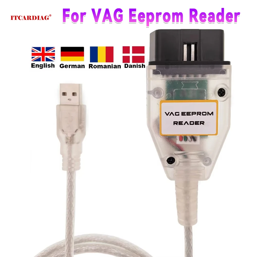 For VAG Eeprom Programmer Reader 1.20 1997-2003 Crash Data Clear Reset Airbag Read Write Eeprom Immobilizer Mileage Correction