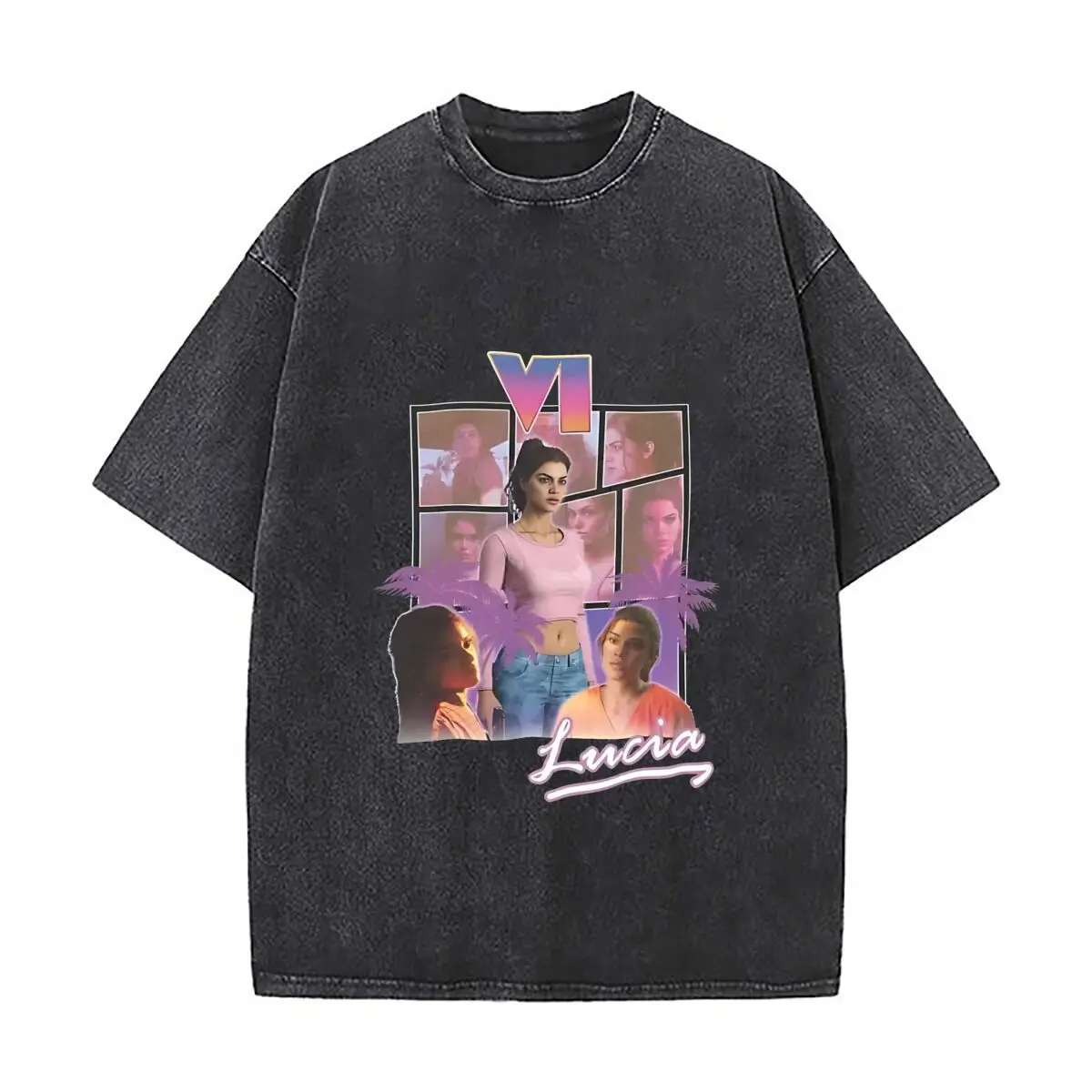 

Люсия и Джейсон GTA 6, товарная хлопковая футболка в стиле ретро, мужская и женская модная футболка в стиле ретро