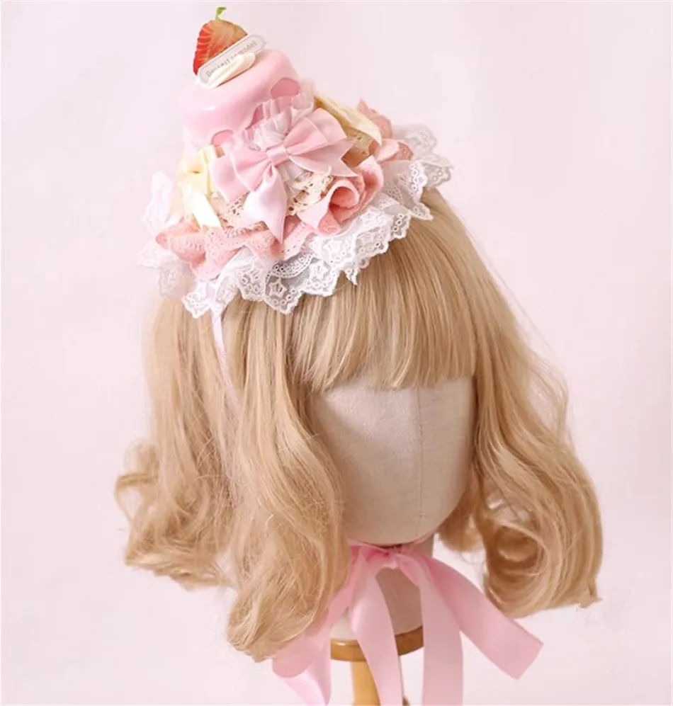 Sweet Celebration Lolita Cake Model Lace Bow...