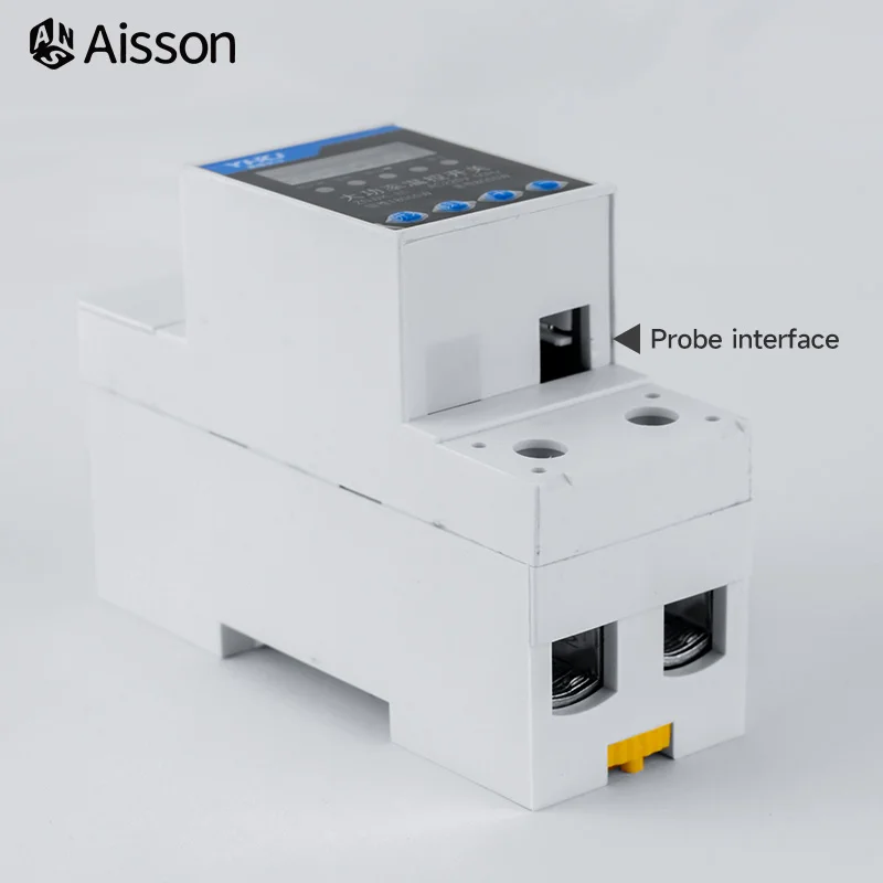 AC220V High Power Temperature Control Switch High Precision Countdown Adjustable NTC thermal temperature sensor DIN Rail