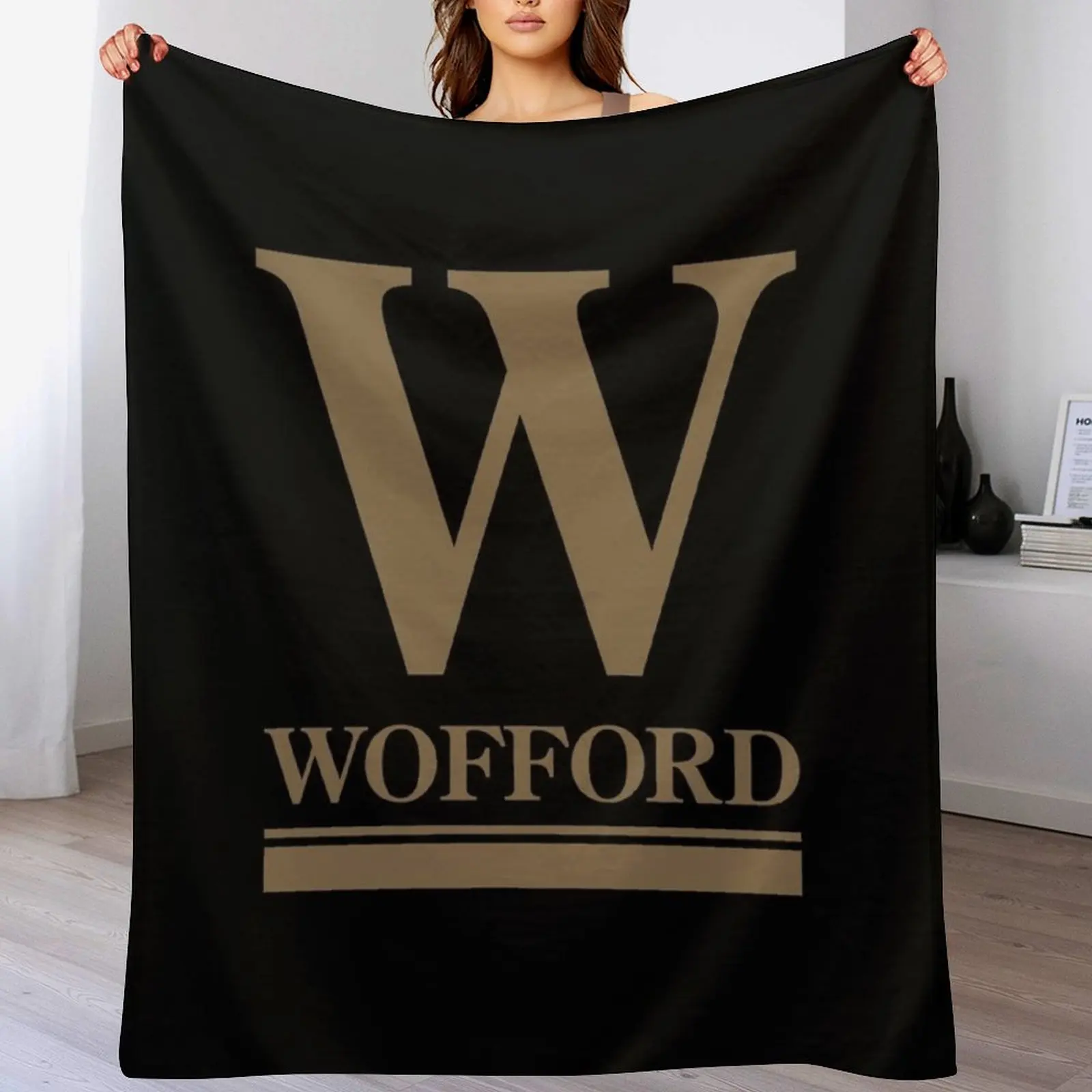 The Wofford wordmark Iconic Throw Blanket funny gift blankets ands Decorative Beds wednesday Blankets