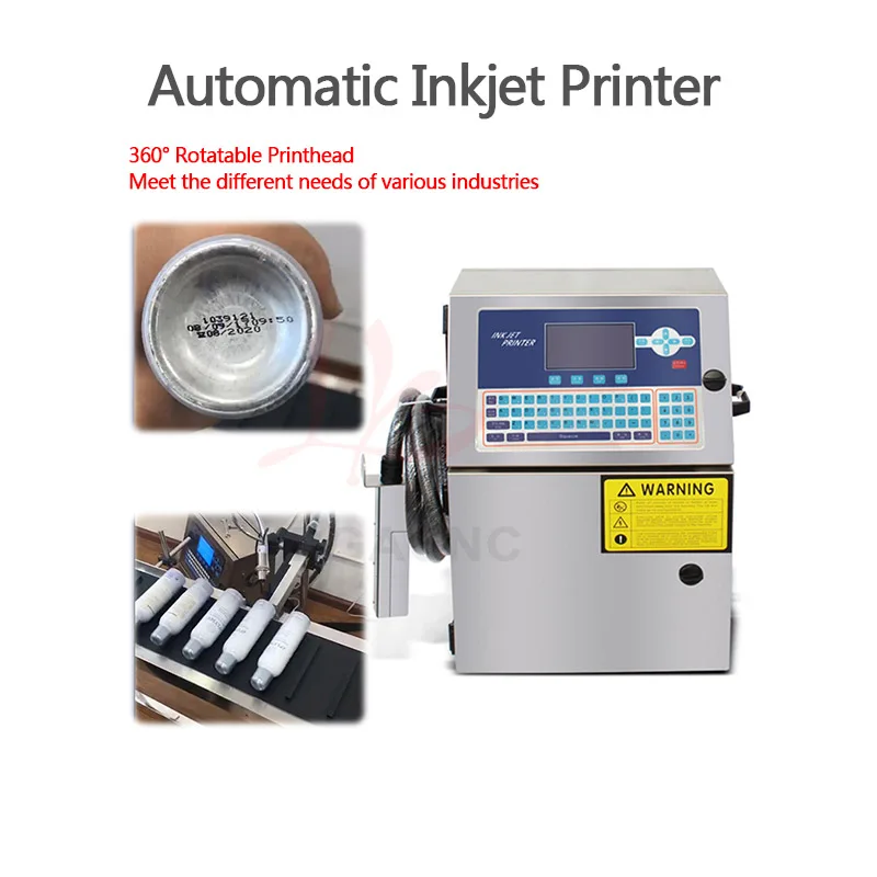 IJP01 Automatic Industrial Inkjet Printer Printing Medicine Cosmetic Drinks Bottle Packaging BagCoding Batch Code Number Date