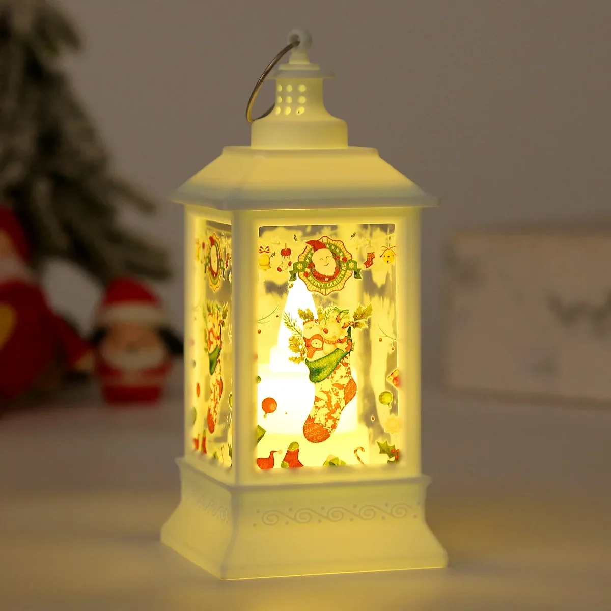 Christmas Decoration Santa Claus Christmas Tree Snowman Stocking Element Style Wind Lantern Scene Layout Prop Handheld Ornament