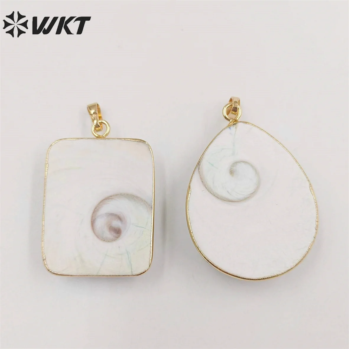 

WT-P1903 WKT 2023 New style trumpet shell good quality pendant natural gem hot sale pendant women jewelry Retro accessories