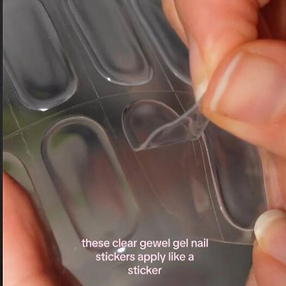 Bandes Transparentes pour Ongles en Gel Semi-Durci, Autocollants UV Imperméables et Durables