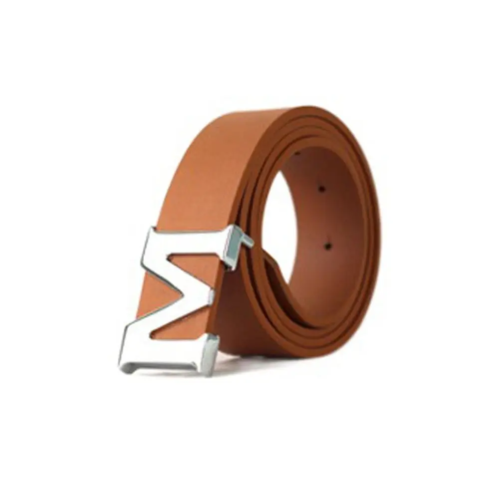 Elegant Fashion PU Leather Dress Decoration All-match Wide Side Men Waist Belts Women Waist Belts Letter M Korean Waistbands