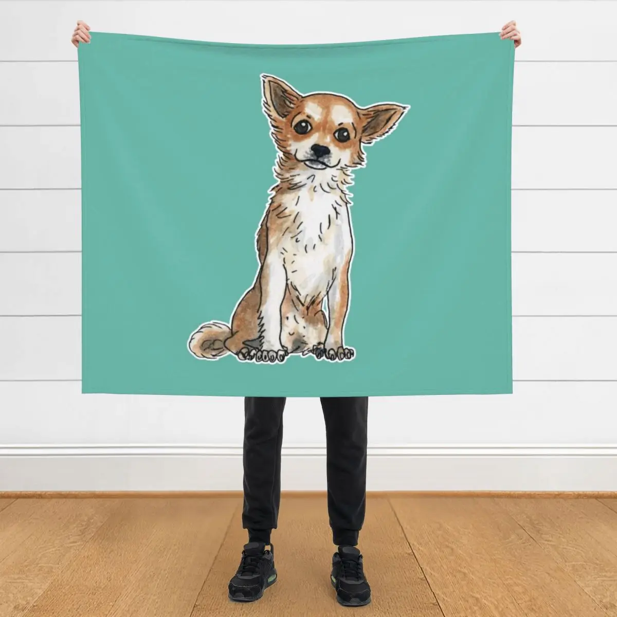 

Long hair chihuahua Throw Blanket sofa bed blankets ands cosplay anime Cute Plaid Blankets