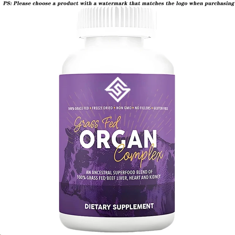 Grass Fed Beef Organ Complex Capsule - Freeze-dried Beef Liver, Heart, And Kidney Mixture Concentrated Natural Vitamins