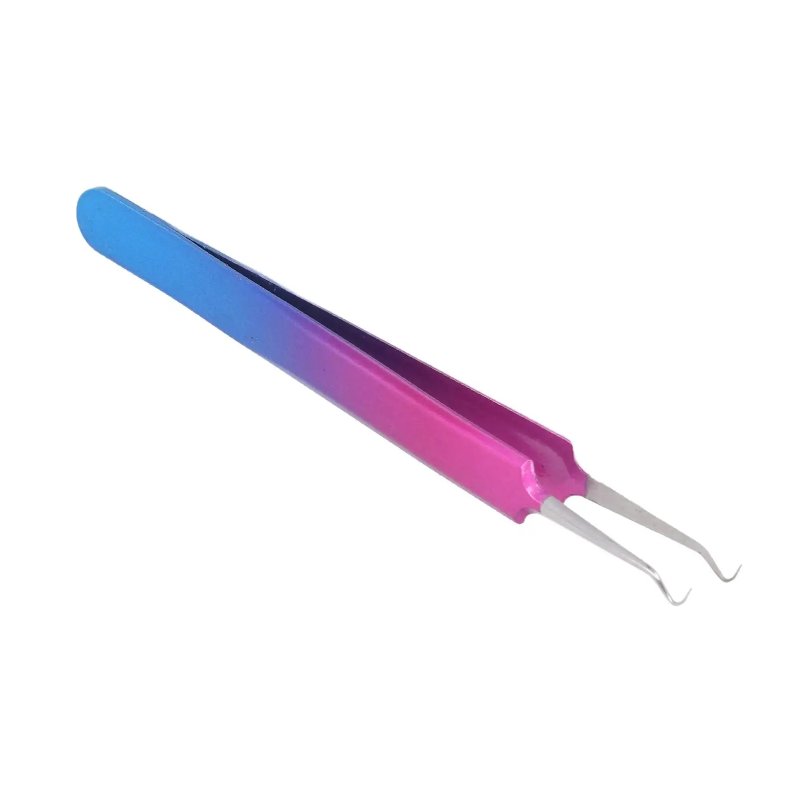 Gradient Color Curved Blackhead: Hygienic Stainless Steel Extractor with Pointed Tips for home Use