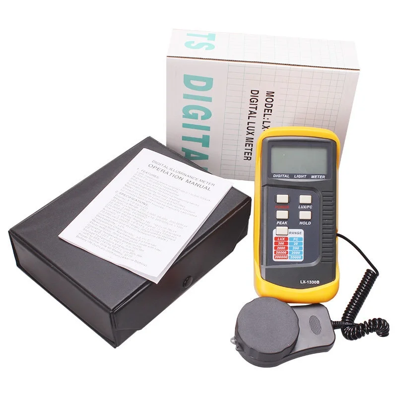 

High-precision, large-range handheld split-type digital illuminance meter LX1330B
