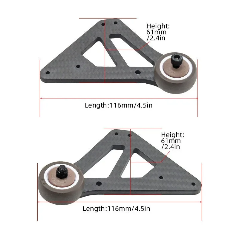 Barra con ruote in fibra di carbonio per accessori per parti di aggiornamento per auto Arrma 1/7 Mojave V2 EXB RC