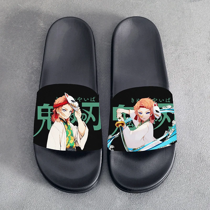 

Summer Sandals Slippers Anime Demon Slayer Sabito Cosplay Slippers Cartoon Shoes For Men Women Unisex Halloween Gift