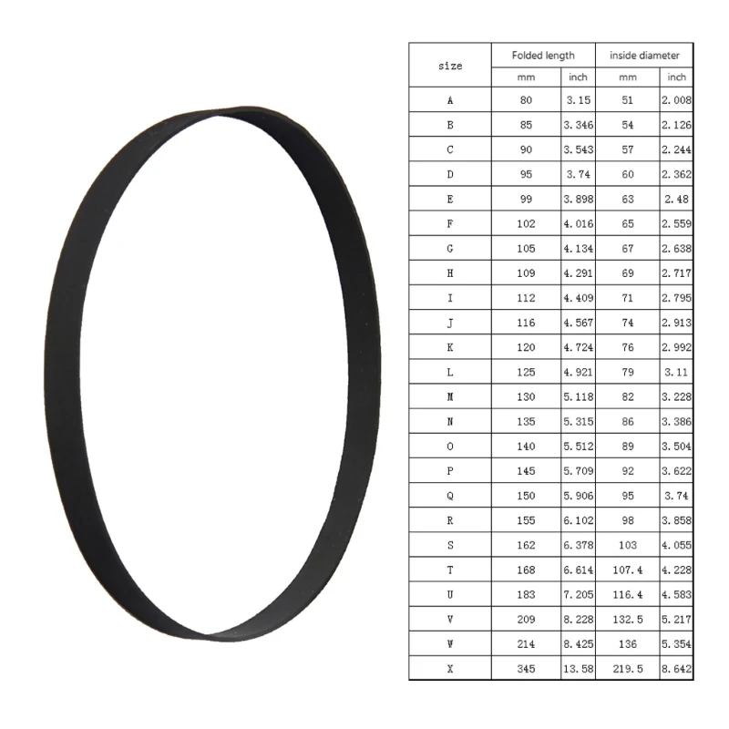 M6CA Easy to Install Turntable Belt Replacement for Various Turntables 345mm/214mm