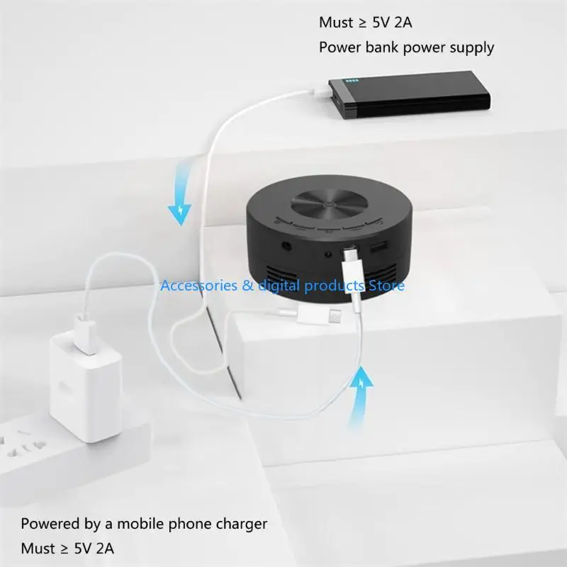 77JD YT200 Multifunction LCD Screen Mini Projector Built-in Speaker Kid Birthday Gift