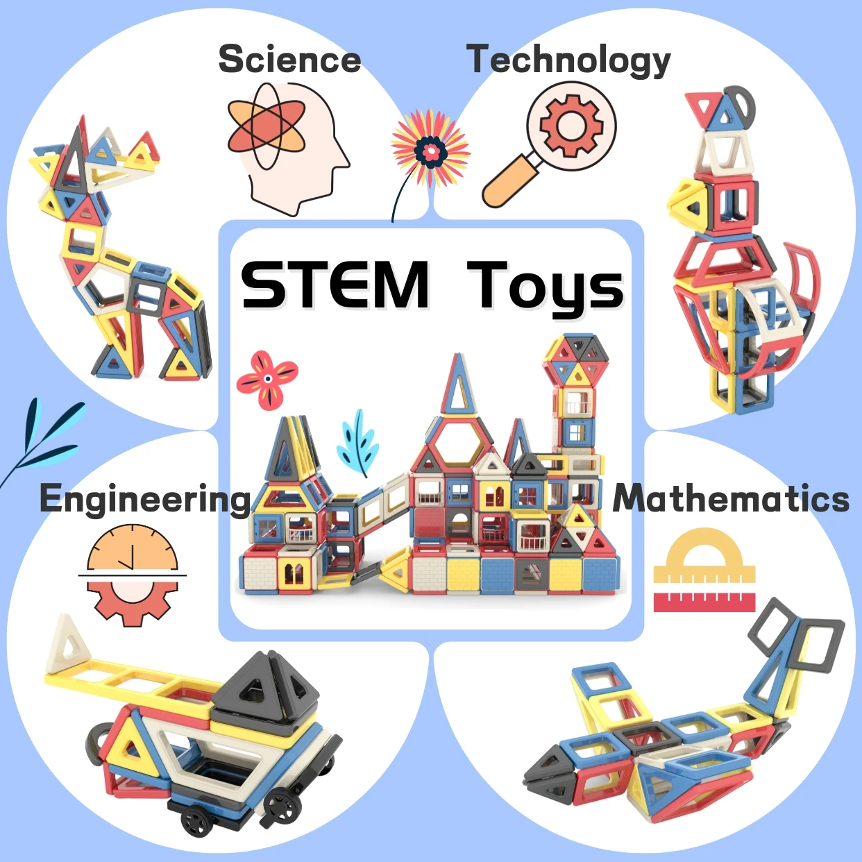 149pcs Magnetic Building Blocks Set for Kids - Educational Toy for Boys And Girls Creative Construction Playset