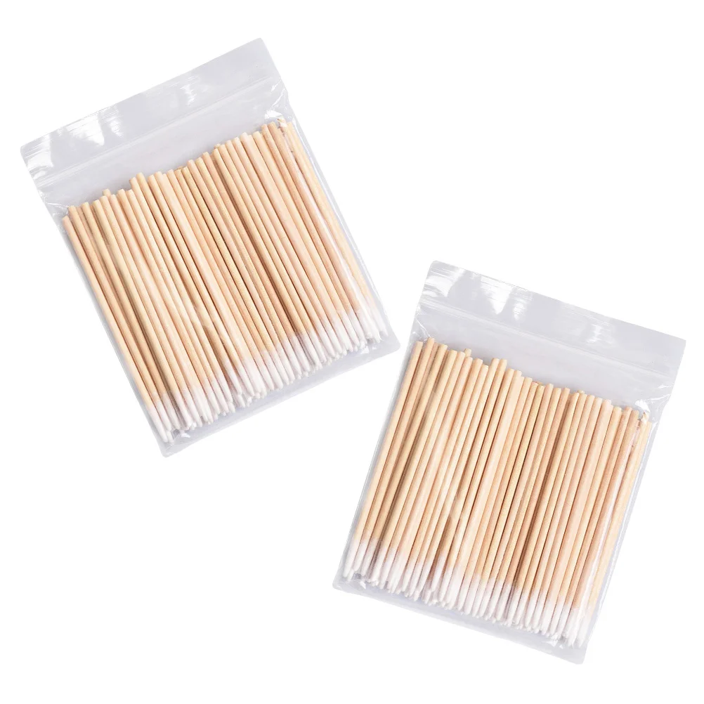 1000 Pcs Cotton Swab Eyelash Cleaning Sticks Cosmetics Women Swabs Cuspidal Eyebrow Rod One-off Rods