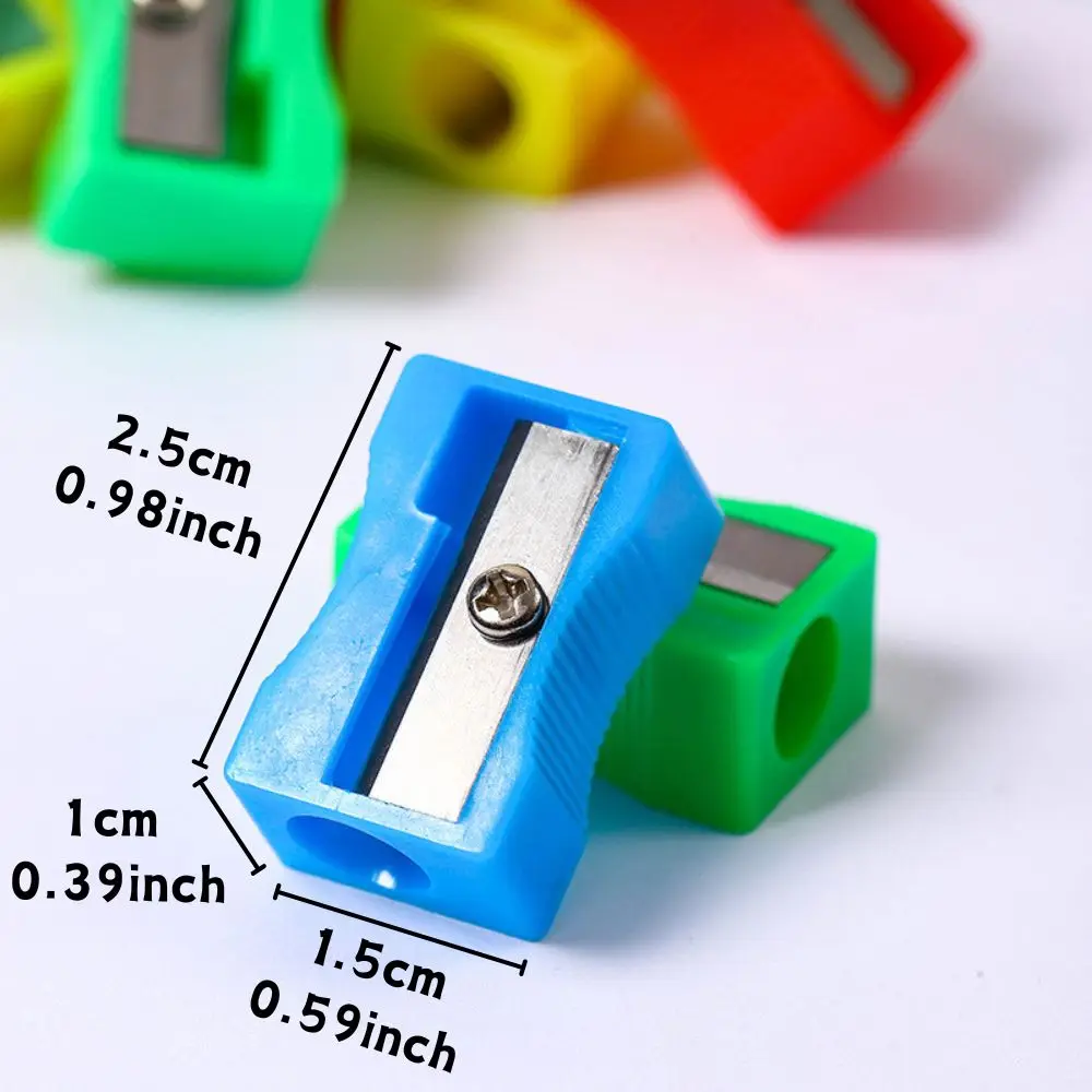 10/20/50pcs Random Color Mini Single Hole Pencil Sharpener Portable Manual Cutter School Stationery Supplies YMY