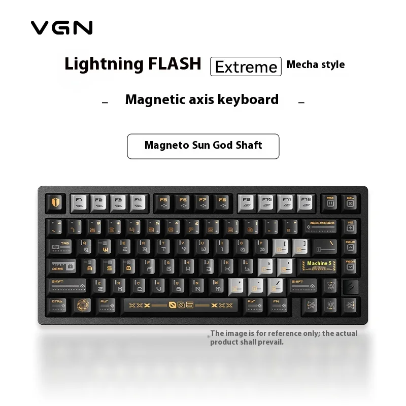 

Vgn Flash Electromagnetic Axis Keyboard E-Sports Customization Gasket Aluminum Tuo Hot Plug E-Sports Low Delay Game Keyboard