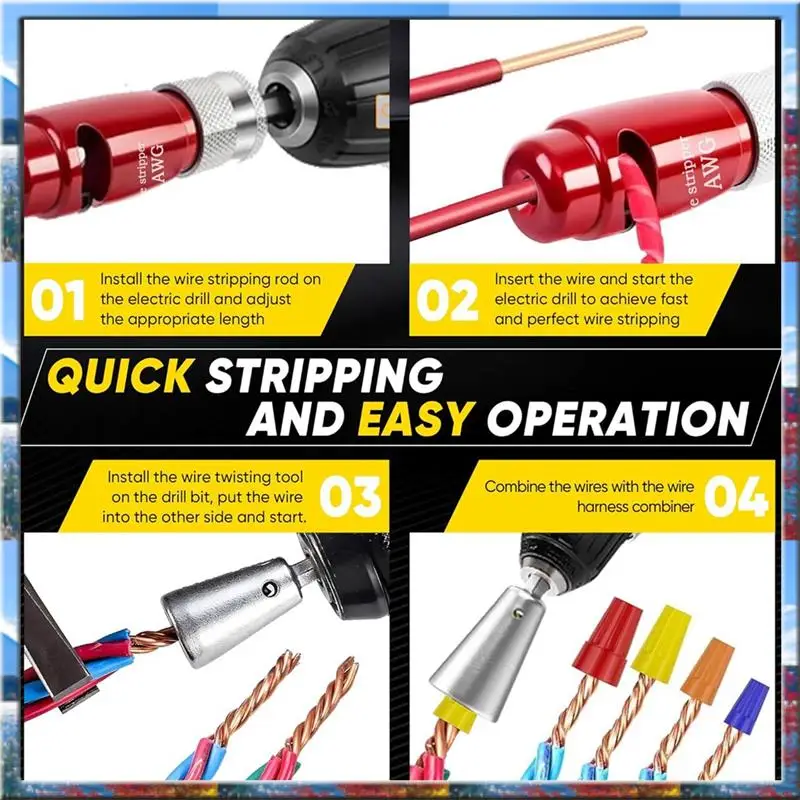 

Top Deals Wire Stripper Fordrill Wire Twister Tool Fordrill Electrical Tool Wire Nut Twister
