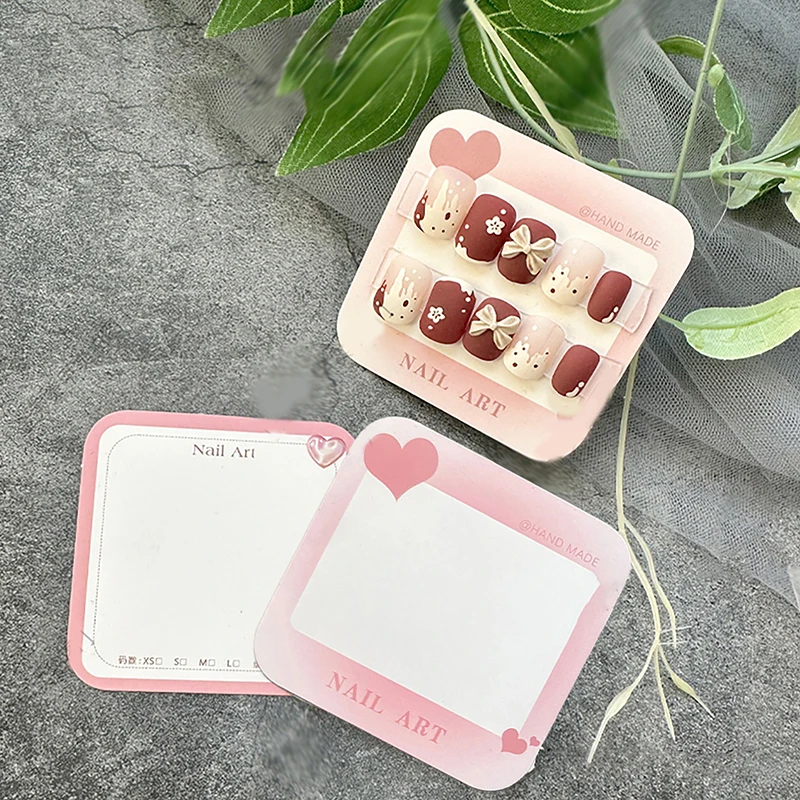 20/50 Sheets 6.5x6.3cm Nails Packing Cardboard Handmade False Nail Design Swatch Show Cards Manicure Art Display Nailfie Prop - view 4