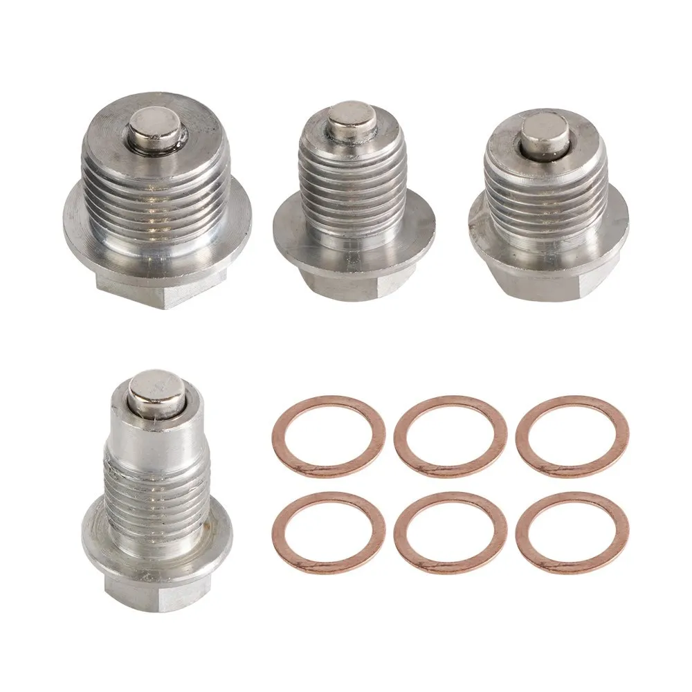 M12x1.25/x1.75 M14x1.5 M16x1.5 M18x1.5 Stainless Steel Magnetic Oil Drain Plug Oil Drain Sump Nuts Car Accessories Metal Bolts