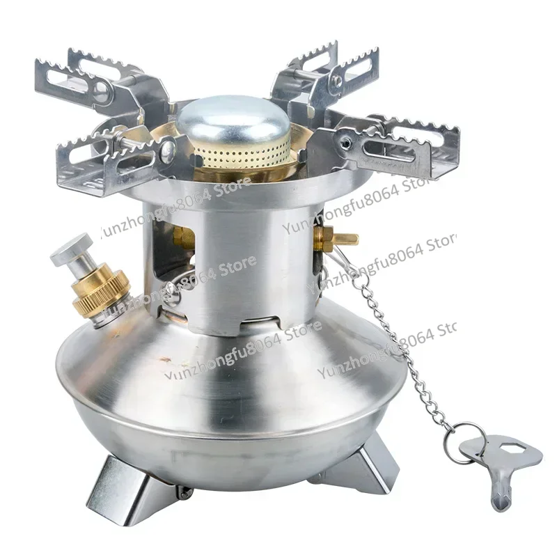 Outdoor Self-driving Gasoline Stove for Cooking Rice and Water, Convenient Camping All-in-one Outdoor Picnic Gasification Stove