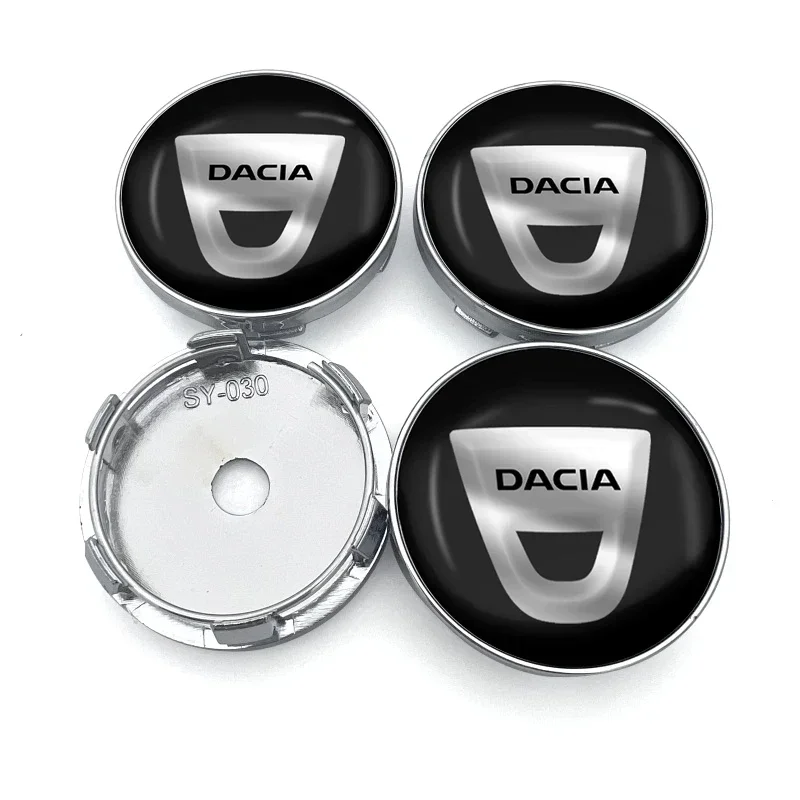 4pcs 60mm Car Wheel Center Hub Center Cap Rim Hub Dustproof Cover Emblemem For Dacia Duster Logan Sandero 2 Mcv Sandero MK Cilo