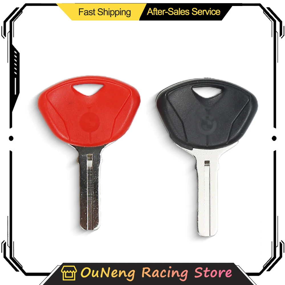 Black Red Motorcycle Key Blank Key Uncut Blade For BMW F650G F800G S1000RR R1200 R/RT/GS K1200 S/R/GK K1300 1600GT K1600GTL