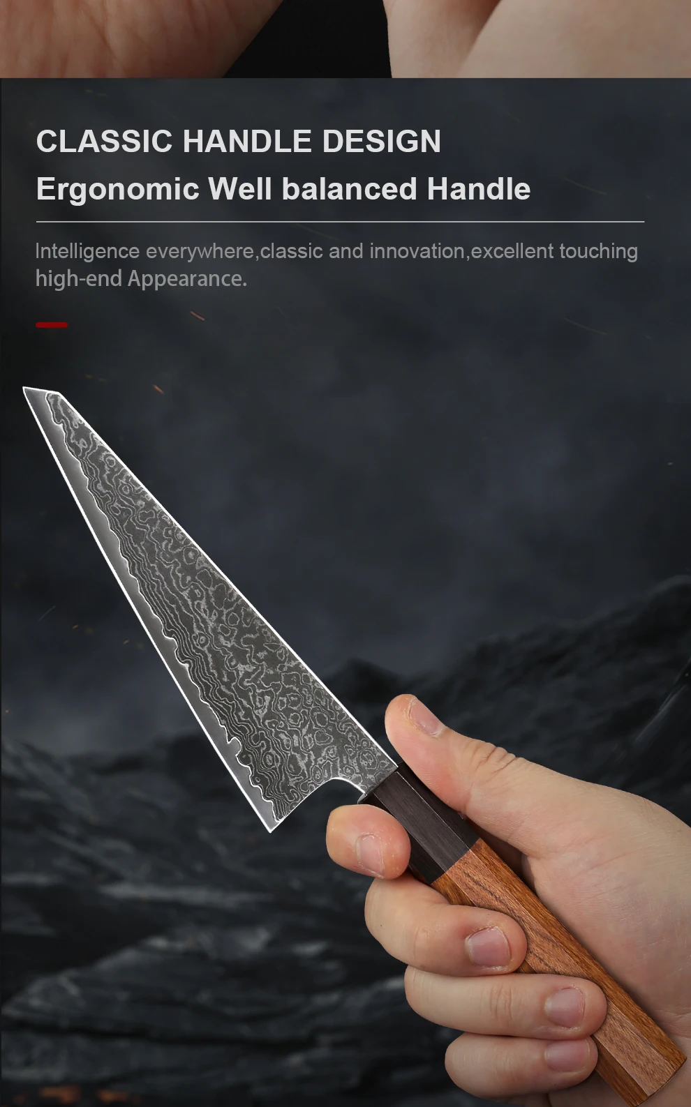 15,2 cm japanisches Honesuki-Messer, handgeschmiedeter Damaststahl, professionelle Küchenmesser, Chef, scharfes Mehrzweck-Ausbeinen, Kochutensilien – Detail 8