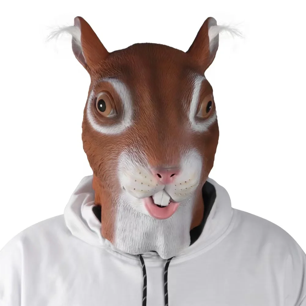 

Latex Squirrel Mask Full Head Animal Mask Cosplay Toys