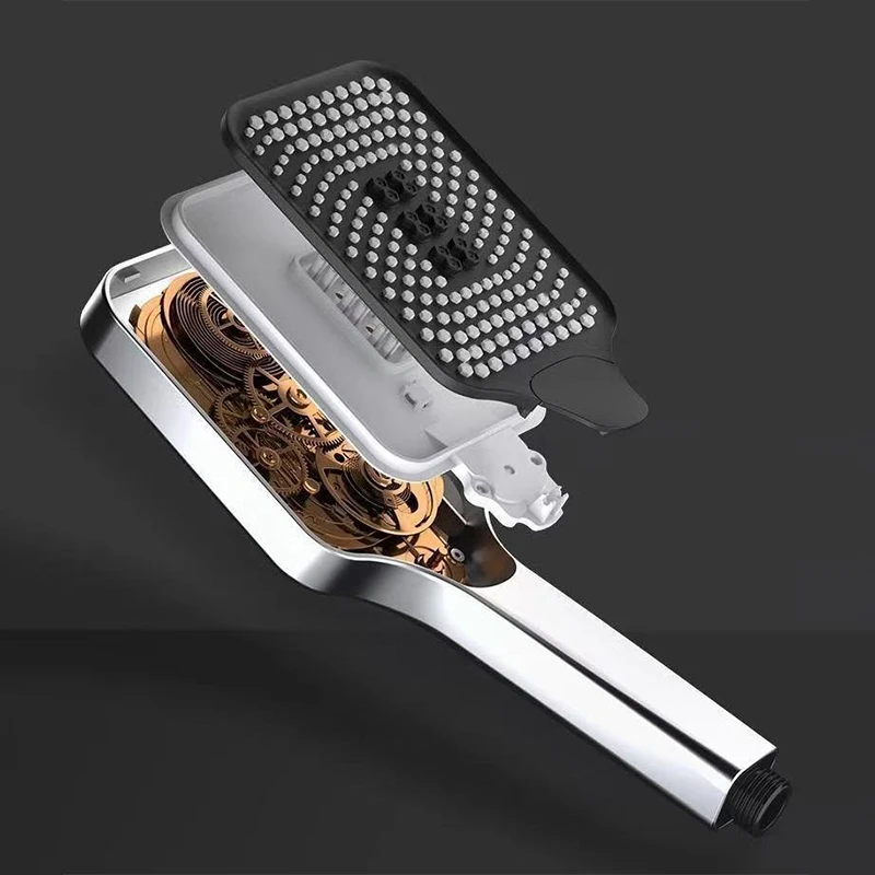 

[JN] High Pressure Shower Head Square Pressurized Shower Head Three Mode Adjustable Rainfall Handheld Bathroom Shower System