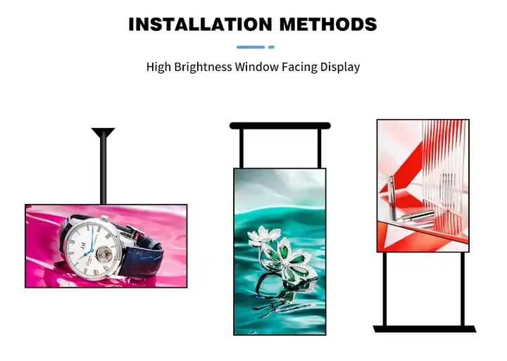 43inch Shop Window Advertising Hanging Lcd Advertising Equipment Machine Digital Signage Screens Window Screens view 4