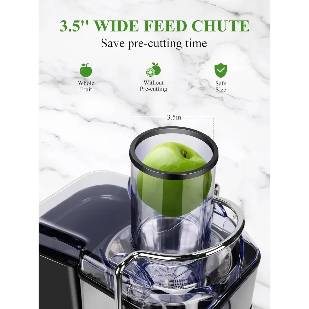 th 6-SPEED Juicer Machines Vegetable and Fruit, Juice Extractor with 3.5