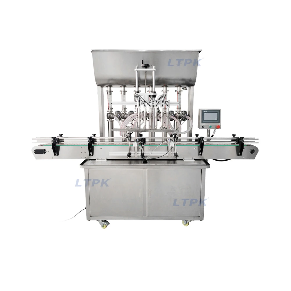 

LT-QZDG6 500ml Automatic Six Heads Paste Filling Machine 6 Nozzle Semi-Fluids Honey Jams Ketchup Chili Sauce Bean Paste Filler