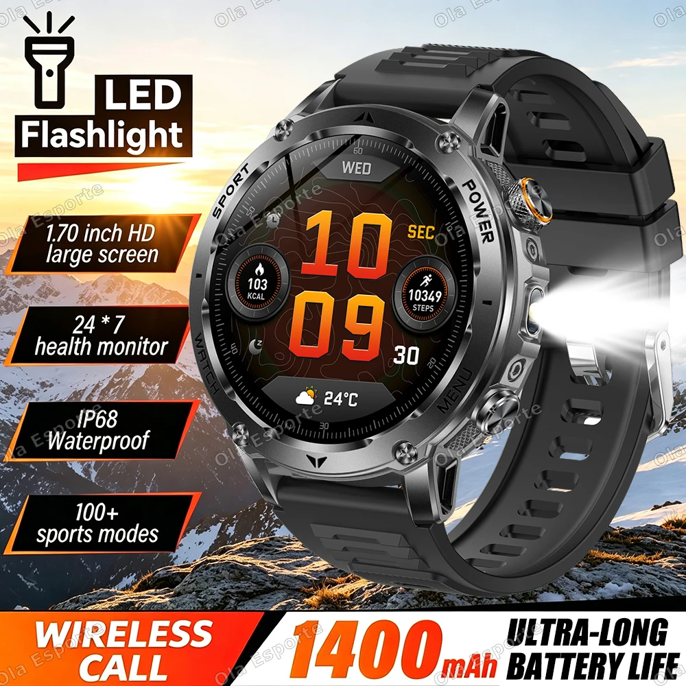 Military Smart Watch with AMOLED Screen & GPS