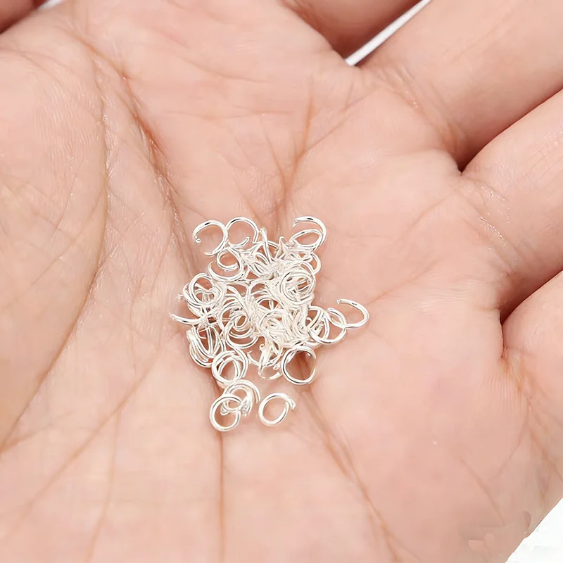 100pcs Stainless Steel Silver Tone Jump Rings for Jewelry Making Bracelet DIY Accessories 4mm Open   Repair