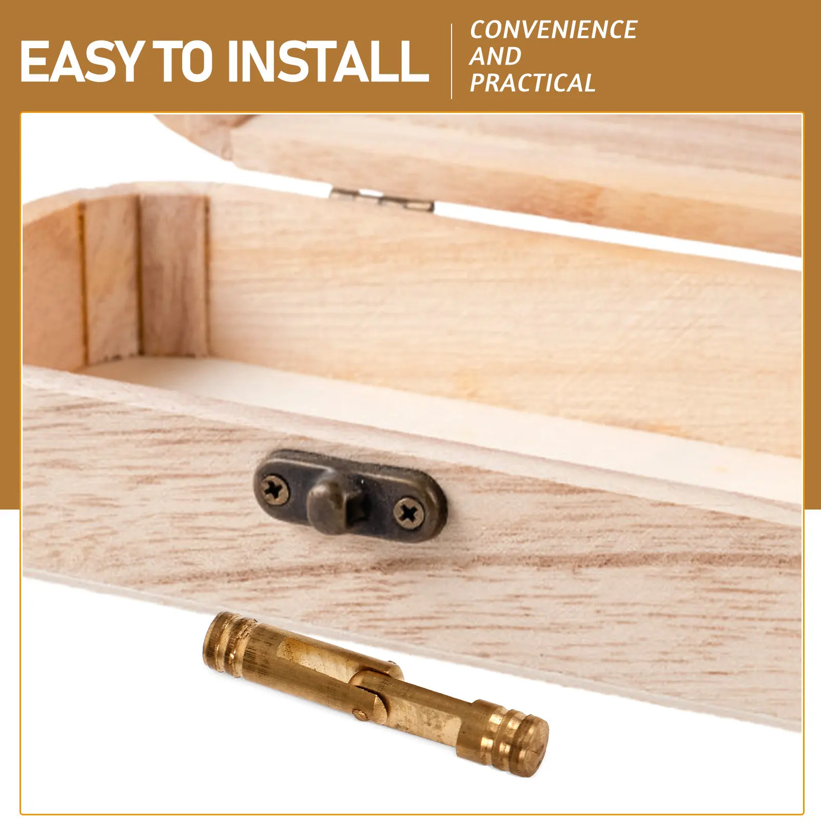5Pcs Vintage Brass Hinges for Wooden Box Jewelry Chest Cabinet Doors Smooth Operation Surface Small Hidden Hinges