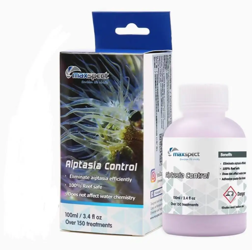 Aiptasia Control - 100 ml Natural y eficaz Removedor de anémonas de plagas Fórmula segura para corales para tanques de arrecife de acuario
