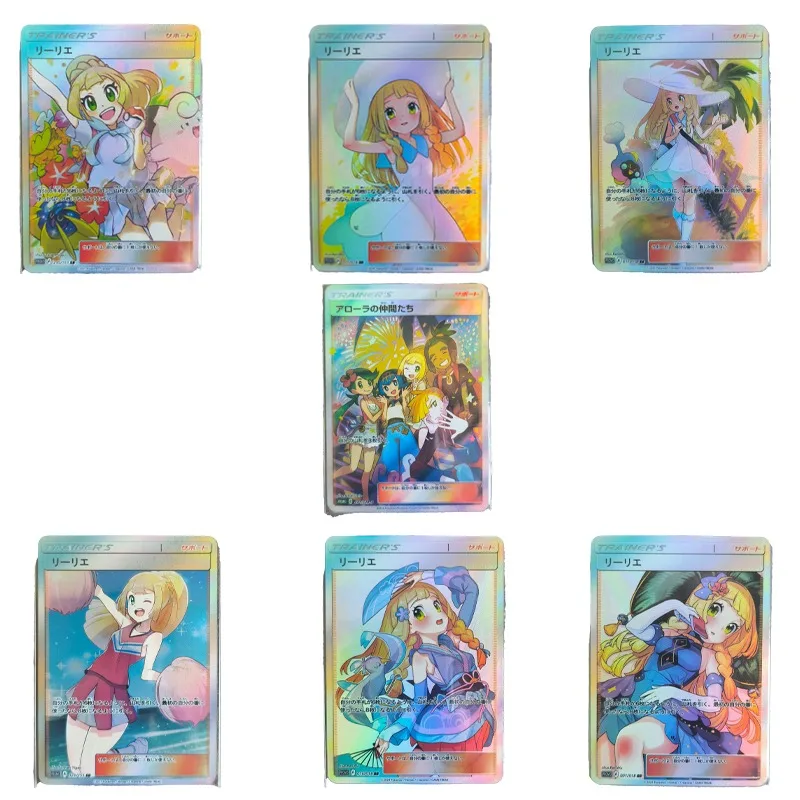 1 unids/set Diy Pokemon Ptcg Lillie auto Control recoger firma comercial tarjeta Flash Anime regalo de dibujos animados