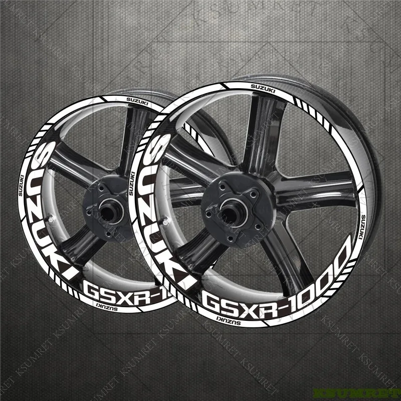 

Vinyl SUZUKI GSXR1000 Wheel Sticker GSXR1000 Logo Motorcycle Rim Decal Stickers Set