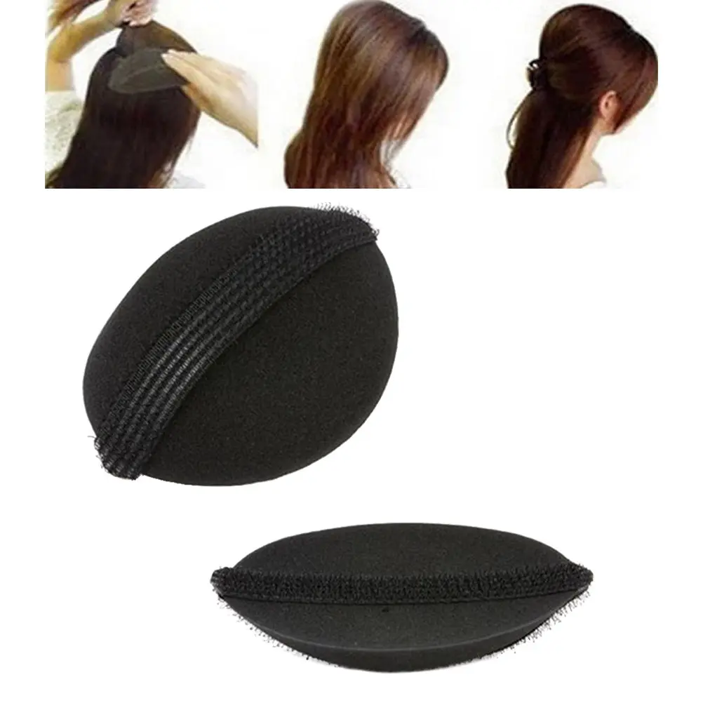 2 Pcs Bump Pad Sponge Styling Accessories for Long Thick Hair Durable Material Hairstyle Hair Styling Insert Pad Gift