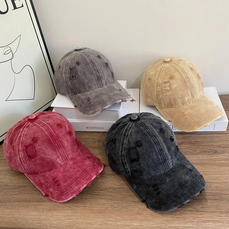 denim baseball cap for women and men vintage caps faded cotton distressed hats