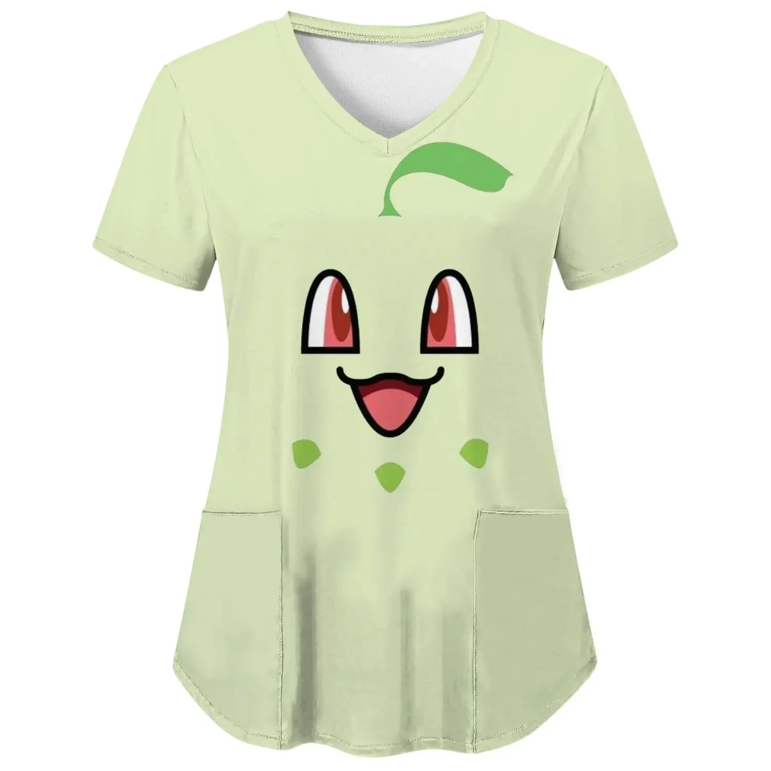 feminino-anime-cartoon-v-neck-t-shirt-enfermeira-uniforme-enfermeira-t-shirt-pokemon-pocket-tops-de-verao-roupa-de-hospital-moda-y2k
