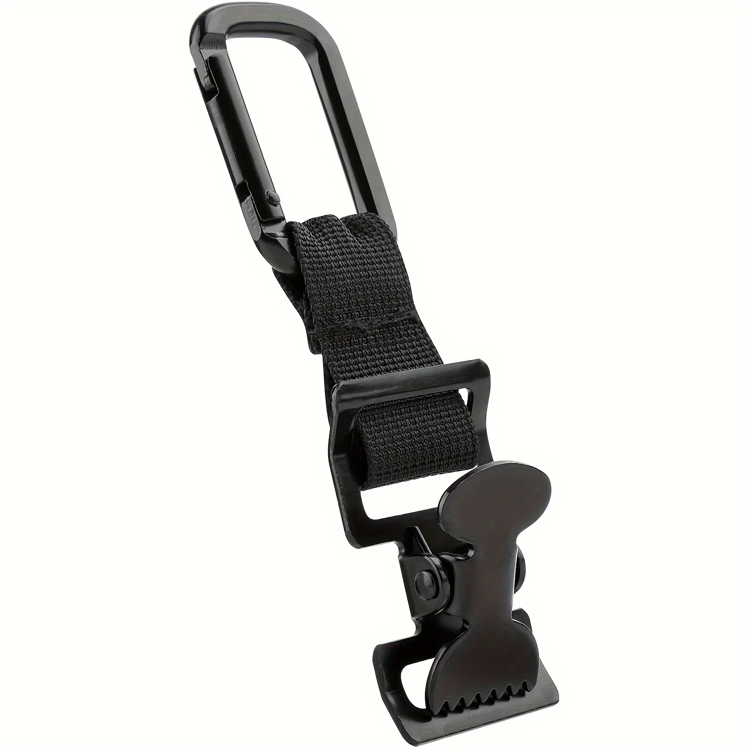 Versatile Black Golf Glove Holder Clip - Securely Attaches to Belt or Bag, Perfect for Golf Gloves, Hats, Helmets, Masks & Towel
