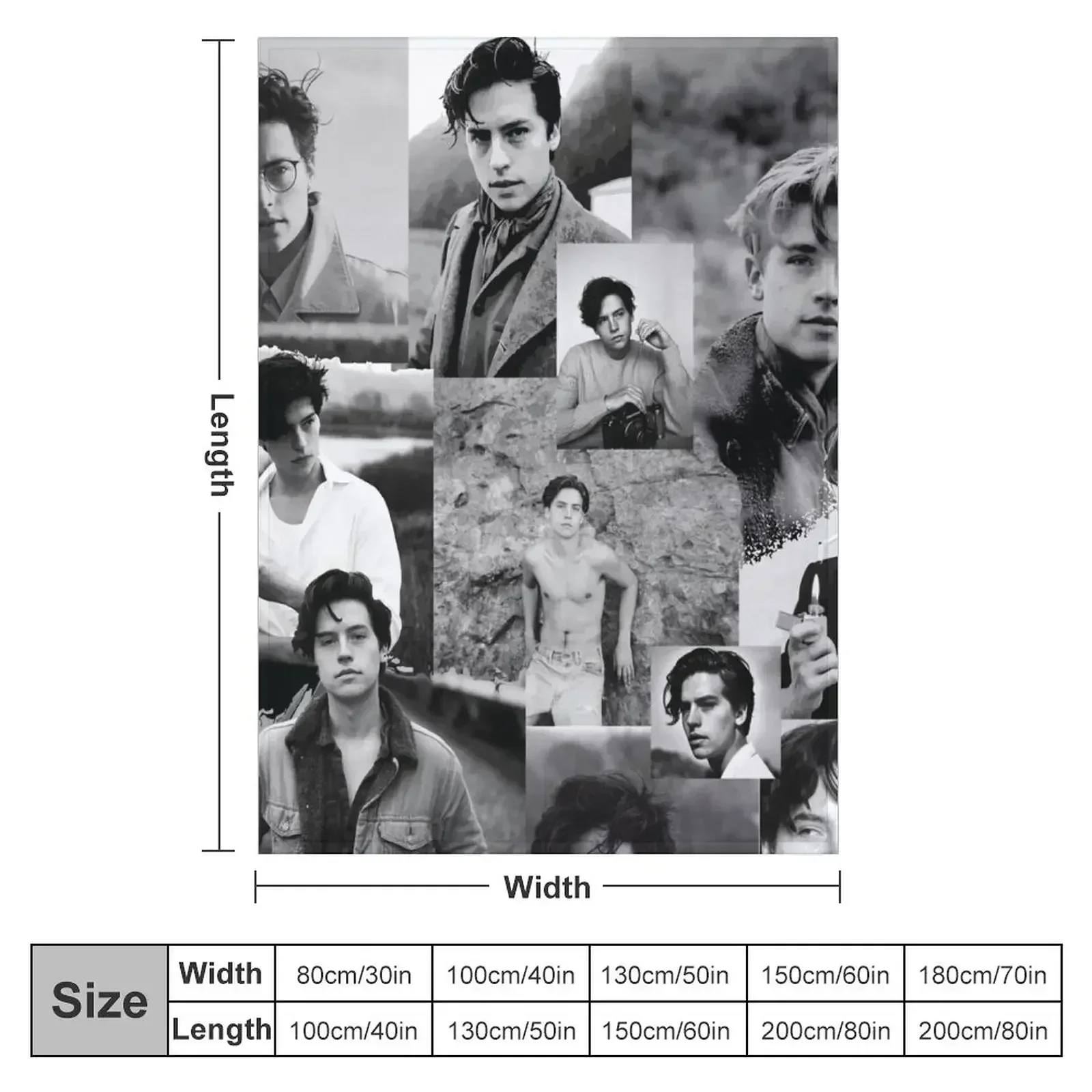 Cole Sprouse Throw Blanket Sofa Quilt Fashion Sofas funny gift Thins Blankets