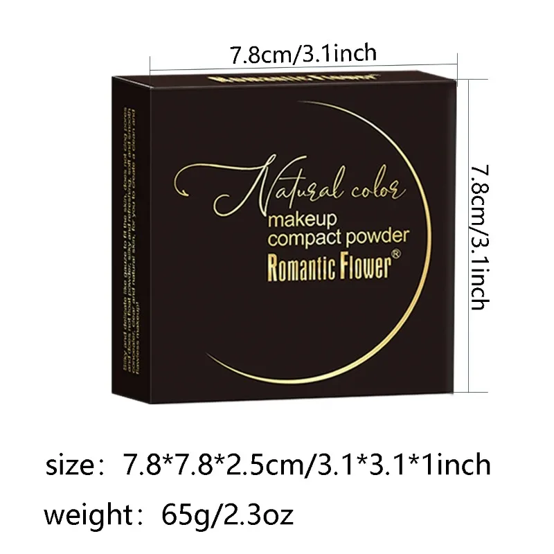 Weizen-Bräunungspuder Matt-Finish Schweißfest Ölkontrolle Dunkle Haut Foundation Concealer Kontur-Palette mit Puderquaste und Spiegel – Detail 4
