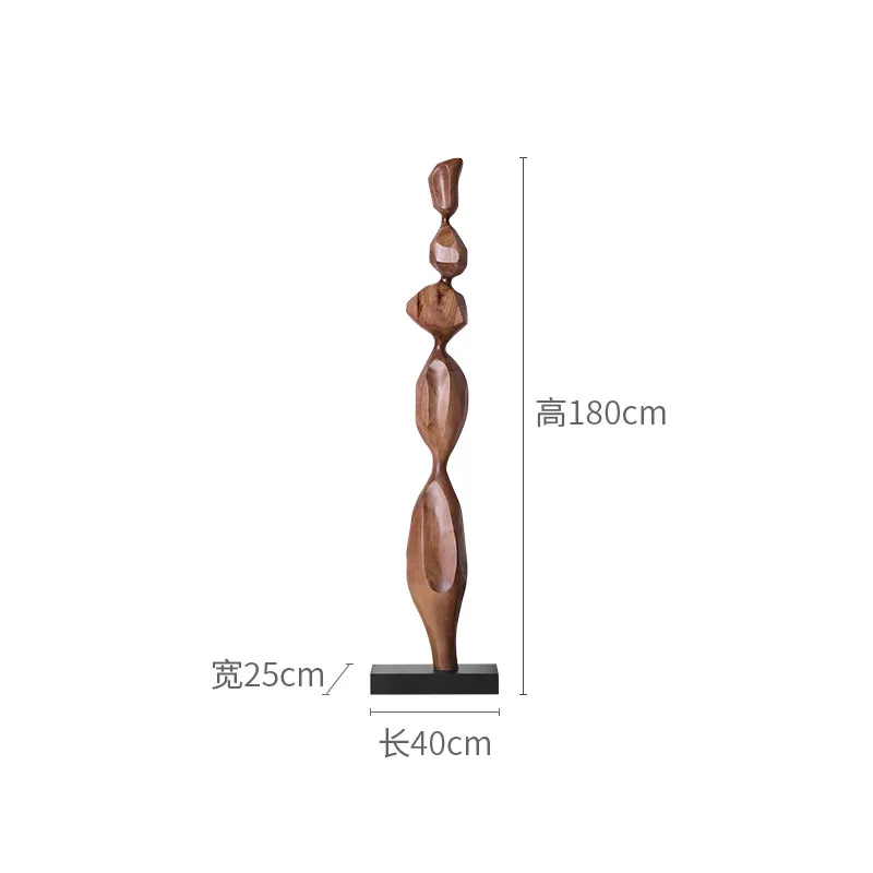 

yj21 Bed and breakfast hotel solid wood sculpture artwork floor-to-ceiling ornaments living room entrance vertical height