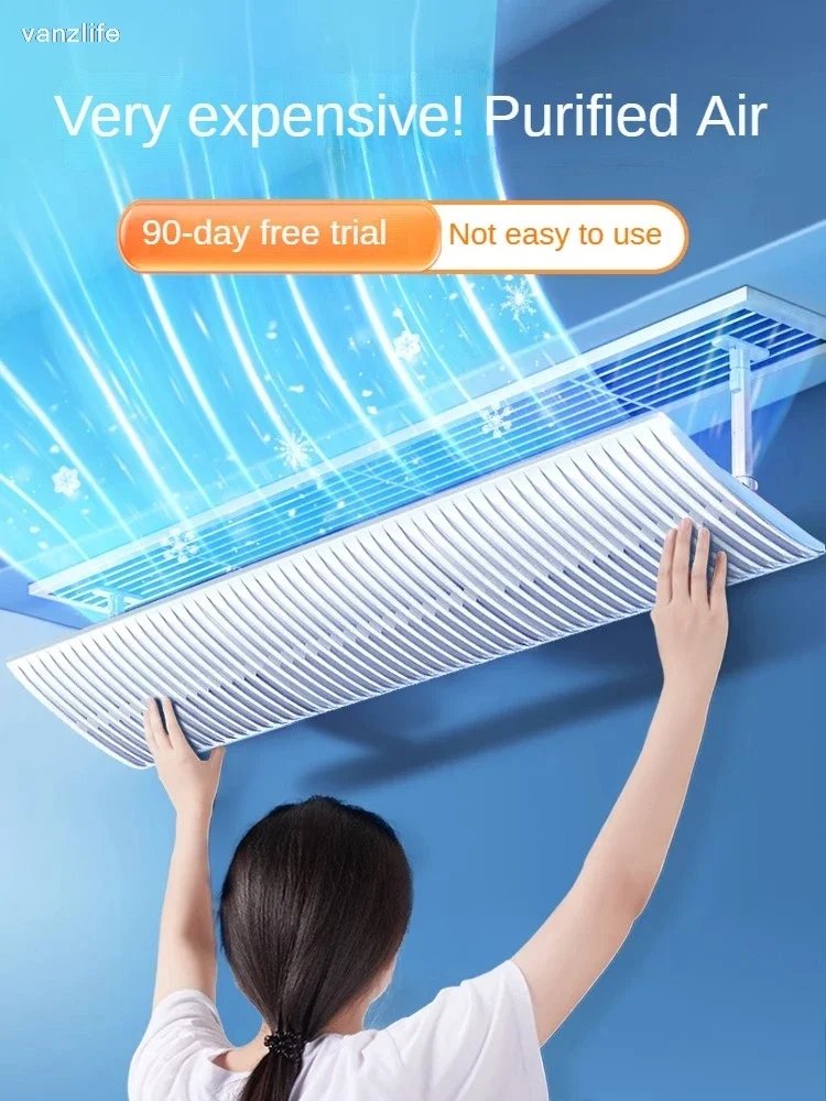 

Дефлектор воздуховода центрального кондиционера vanzlife: защита от прямого обдува, направляющая решетка, перенаправление потока воздуха, ветрозащита